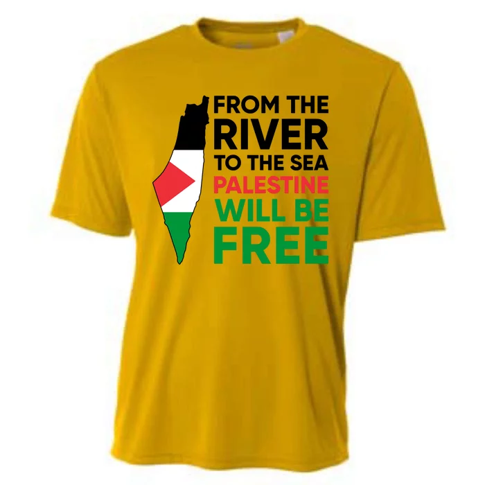 Free Palestine Flag I Stand With Palestine Free Palestine Cooling Performance Crew T-Shirt