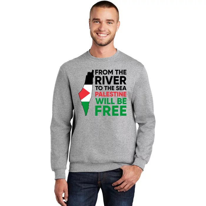 Free Palestine Flag I Stand With Palestine Free Palestine Tall Sweatshirt