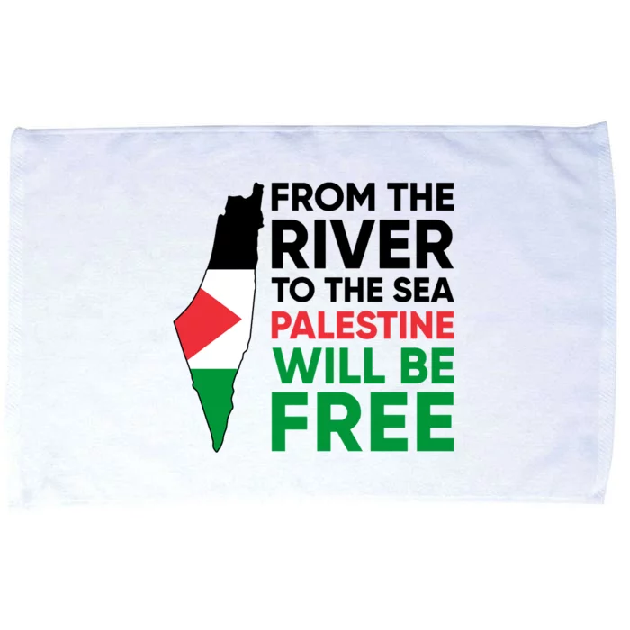 Free Palestine Flag I Stand With Palestine Free Palestine Microfiber Hand Towel