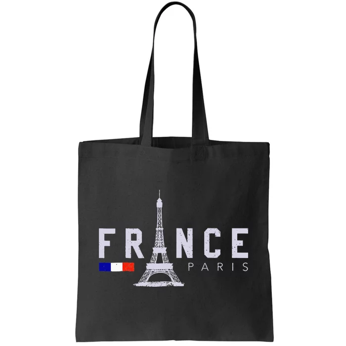 France Paris French Flag Eiffel Tower Souvenir Gift Tote Bag