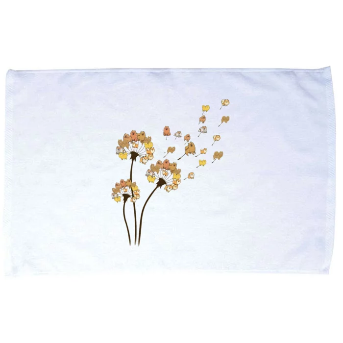 Funny Pomeranian Flower Fly Dandelion Dog Lover Microfiber Hand Towel