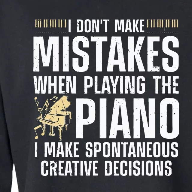 Funny Piano For Men Women Music Lovers Musician Piano Player Cropped Pullover Crew