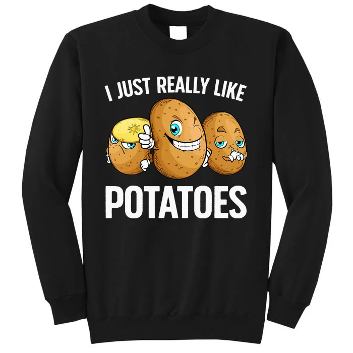 Funny Potato For Potatoes Lover Vegetables Kawaii Tall Sweatshirt