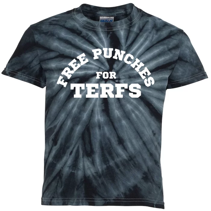 Free Punches For Terfs Kids Tie-Dye T-Shirt