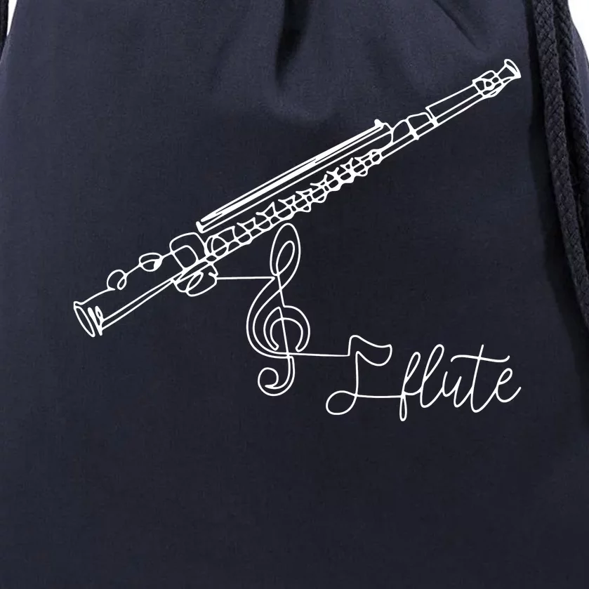 Flute Player Flutist Marching Band Music Lover Musician Drawstring Bag