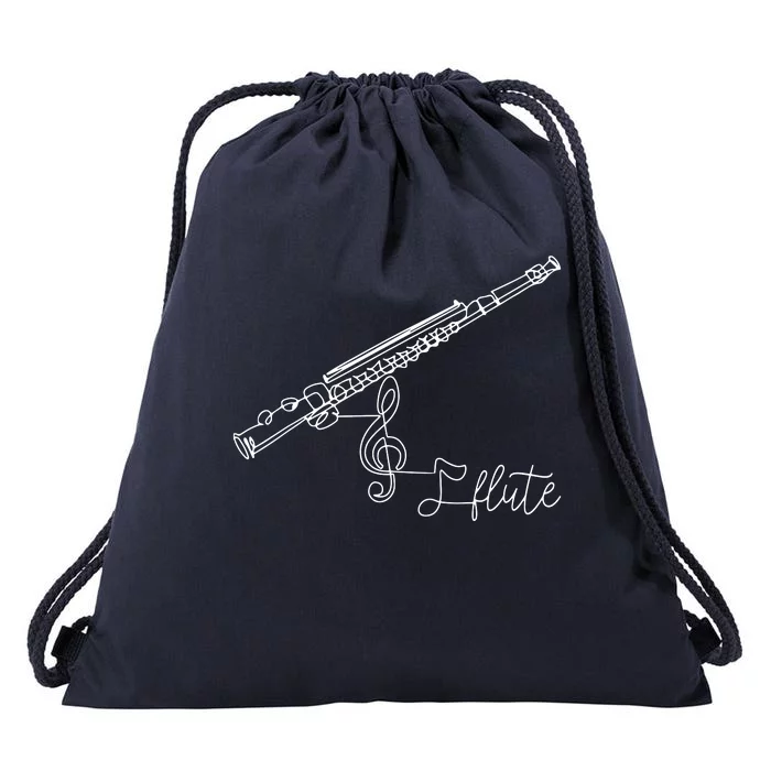 Flute Player Flutist Marching Band Music Lover Musician Drawstring Bag