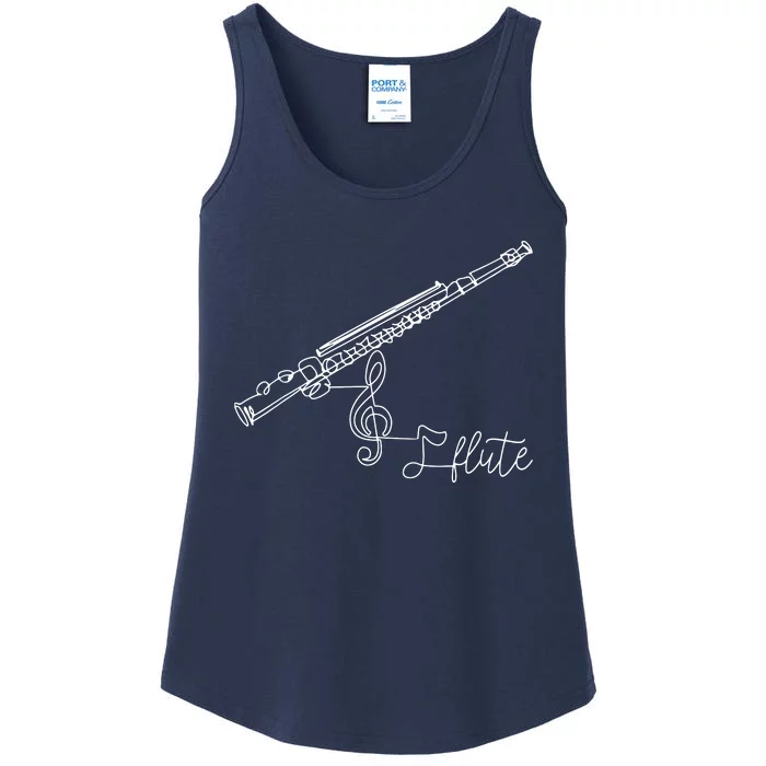 Flute Player Flutist Marching Band Music Lover Musician Ladies Essential Tank