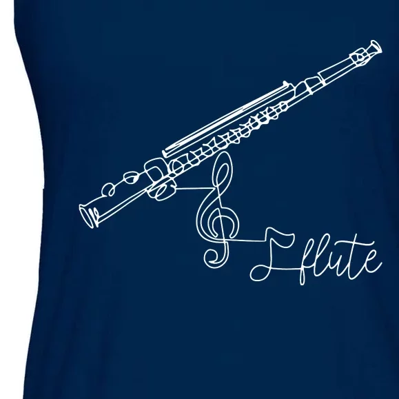 Flute Player Flutist Marching Band Music Lover Musician Ladies Essential Flowy Tank