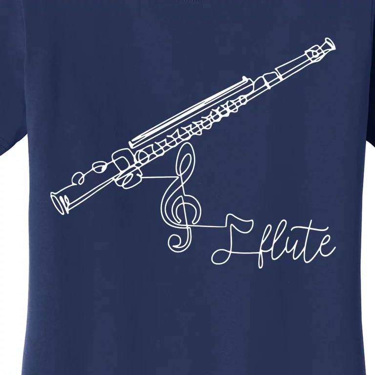 Flute Player Flutist Marching Band Music Lover Musician Women's T-Shirt