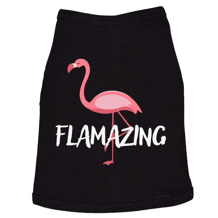 Flamazing Pink Flamingo Novelty Flamingo Doggie Tank