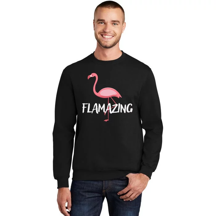 Flamazing Pink Flamingo Novelty Flamingo Tall Sweatshirt