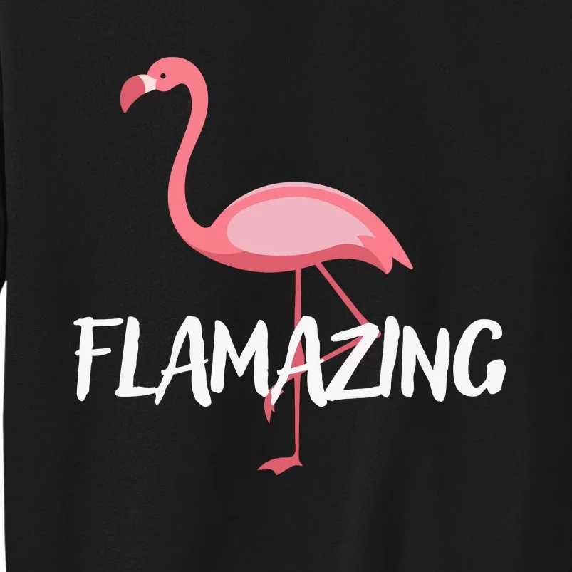 Flamazing Pink Flamingo Novelty Flamingo Tall Sweatshirt