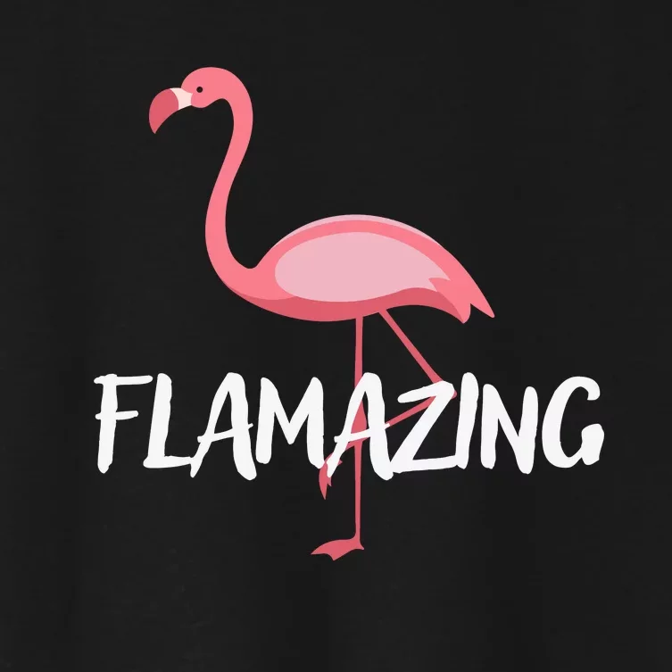 Flamazing Pink Flamingo Novelty Flamingo Women's Crop Top Tee