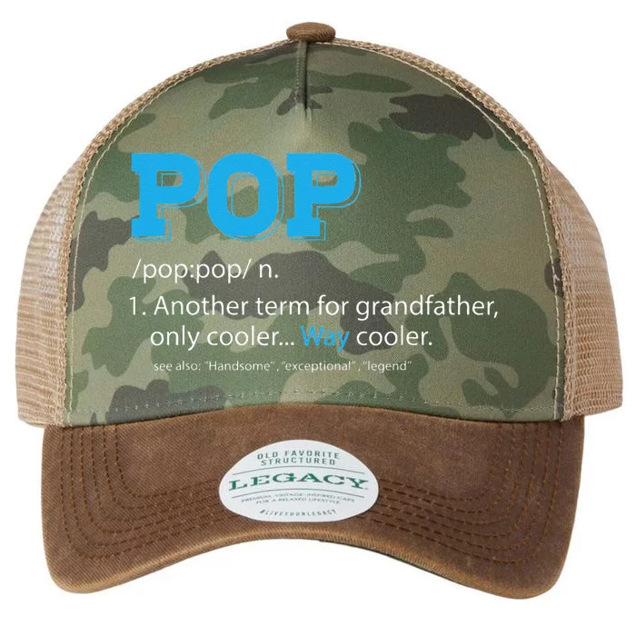 Funny Pop For Grandpa Pop Definition For Grandfather Legacy Tie Dye Trucker Hat