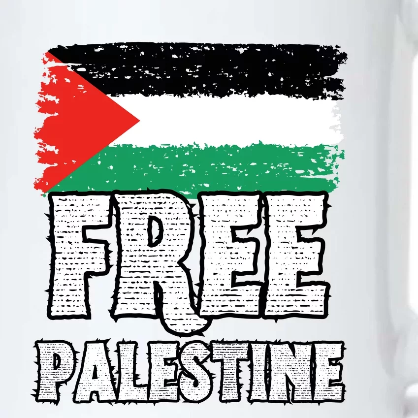 Free Palestine Flag Black Color Changing Mug