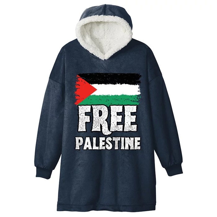 Free Palestine Flag Hooded Wearable Blanket