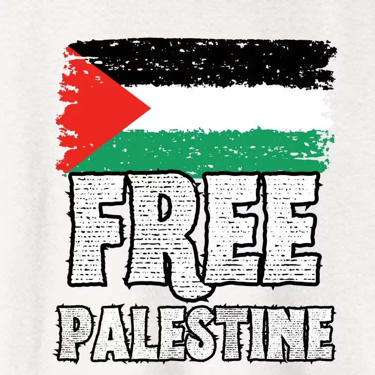 Free Palestine Flag Women's Crop Top Tee