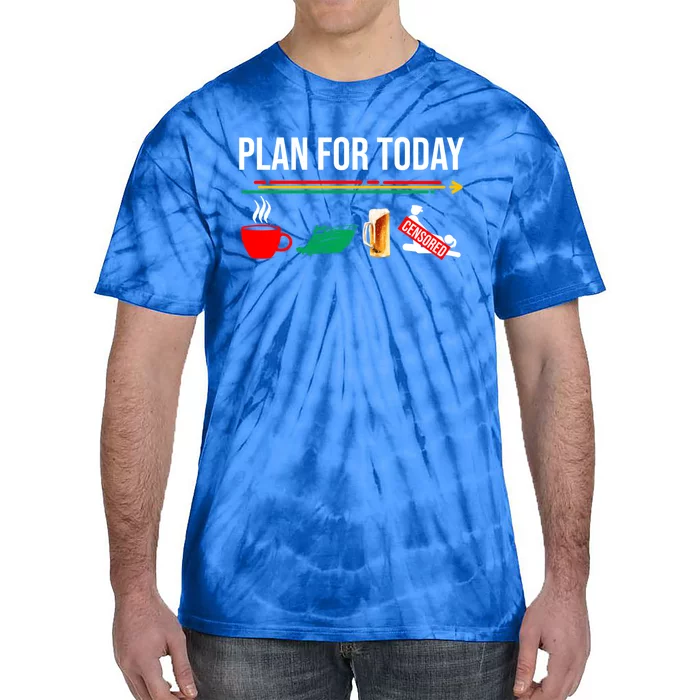 Funny Plan For Day Boating Boat Lovers For Pontoon Captains Gift Tie-Dye T-Shirt