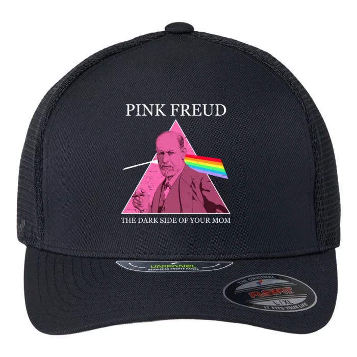 Funny Pink Freud The Dark Side Of Your Mom Flexfit Unipanel Trucker Cap