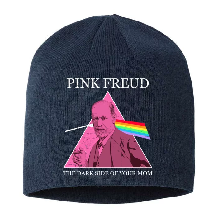 Funny Pink Freud The Dark Side Of Your Mom 8 1/2in Sustainable Knit Beanie