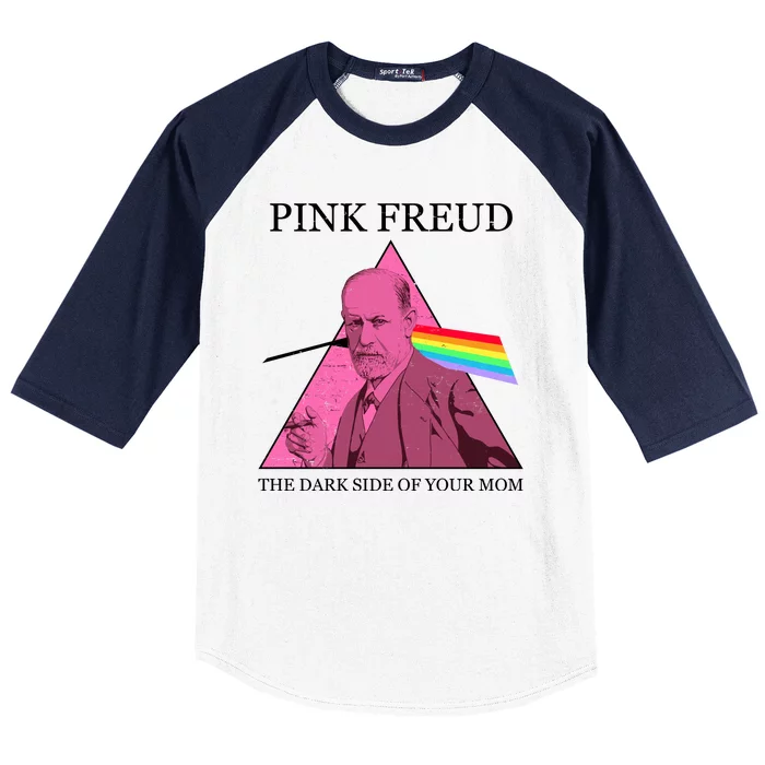 Funny Pink Freud The Dark Side Of Your Mom Baseball Sleeve Shirt