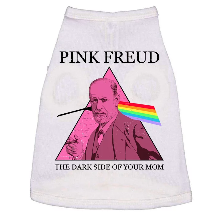 Funny Pink Freud The Dark Side Of Your Mom Doggie Tank