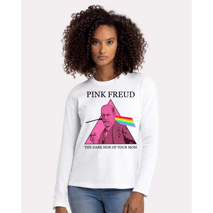 Funny Pink Freud The Dark Side Of Your Mom Womens Cotton Relaxed Long Sleeve T-Shirt