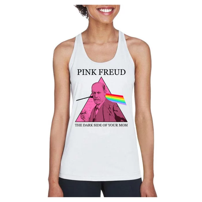 Funny Pink Freud The Dark Side Of Your Mom Women's Racerback Tank