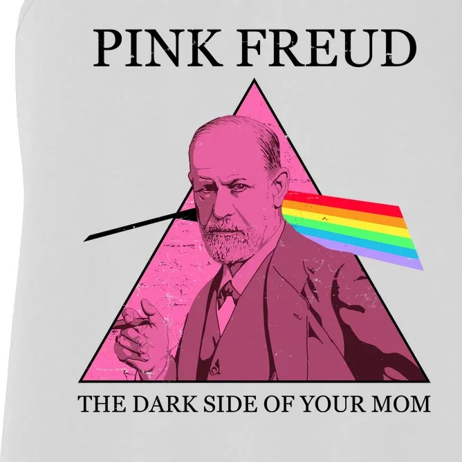 Funny Pink Freud The Dark Side Of Your Mom Women's Racerback Tank