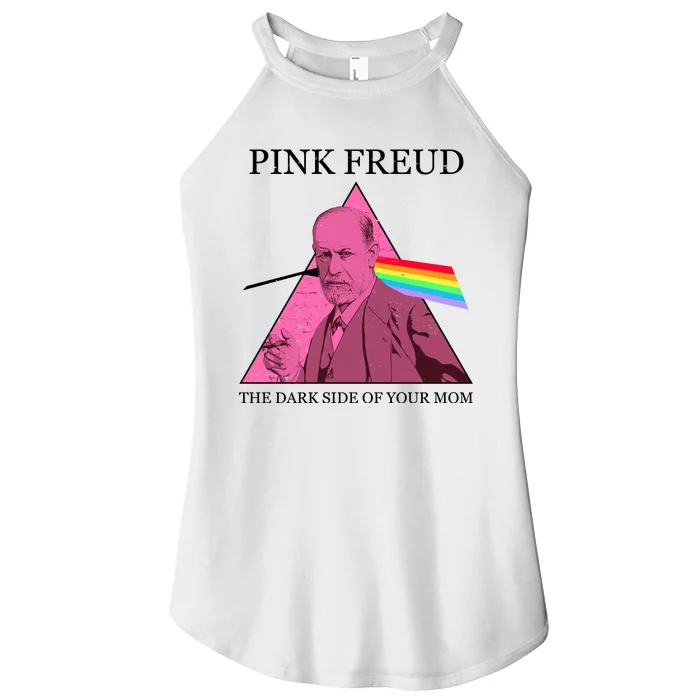 Funny Pink Freud The Dark Side Of Your Mom Women’s Perfect Tri Rocker Tank