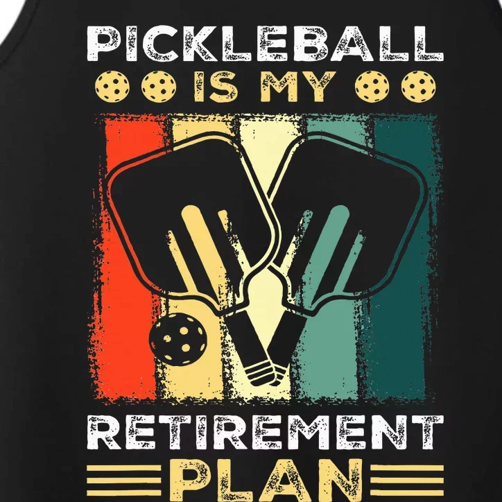 Funny Pickleball for Retirees or Ready to Retire Performance Tank