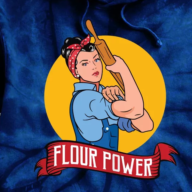 Flour Power Funny Baking & Pastry Baker Baking Gift Tie Dye Hoodie