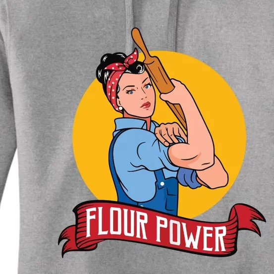 Flour Power Funny Baking & Pastry Baker Baking Gift Women's Pullover Hoodie