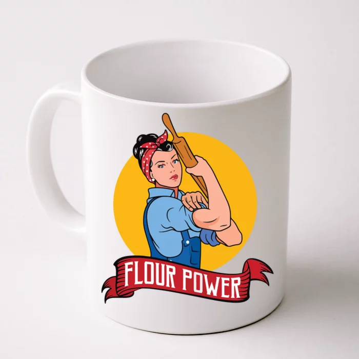 Flour Power Funny Baking & Pastry Baker Baking Gift Front & Back Coffee Mug