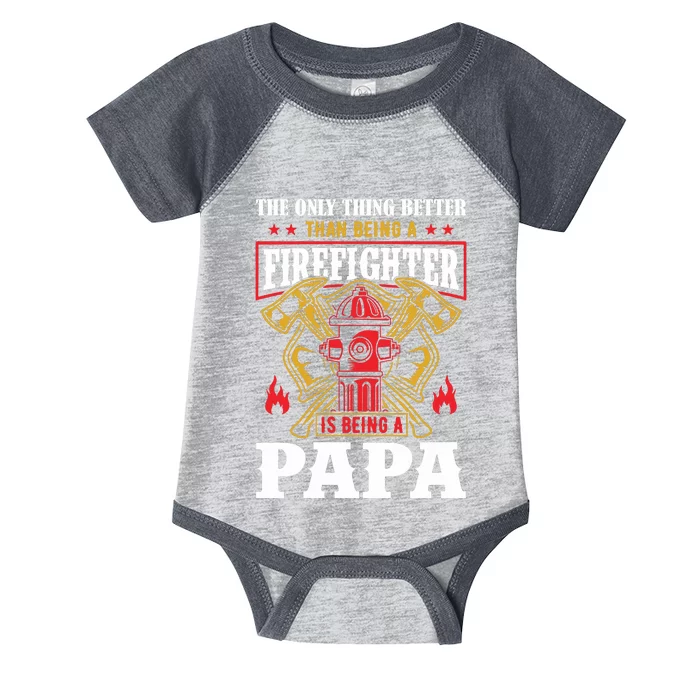 Firefighter Papa Father's Day Infant Baby Jersey Bodysuit