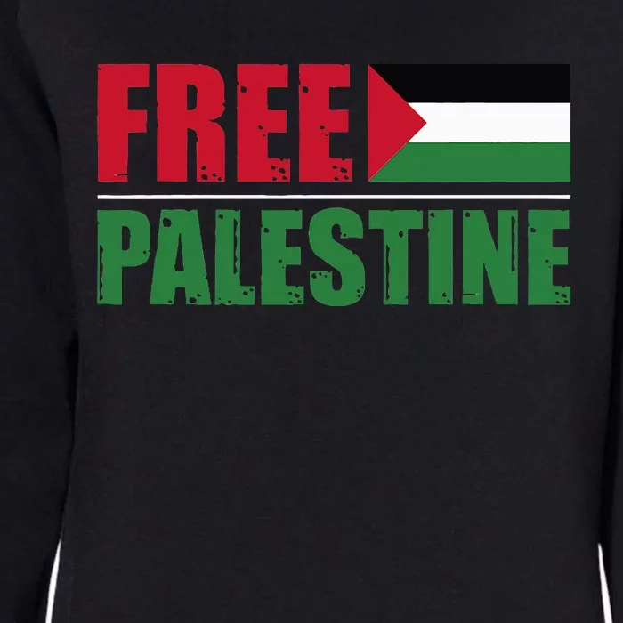 Free Palestine Womens California Wash Sweatshirt