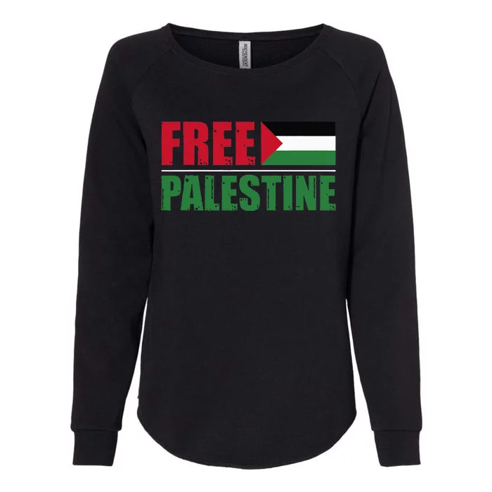 Free Palestine Womens California Wash Sweatshirt