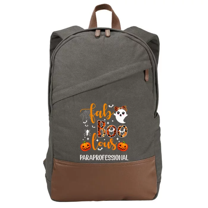 Faboolous Paraprofessional Funny Para Squad Happy Halloween Cotton Canvas Backpack