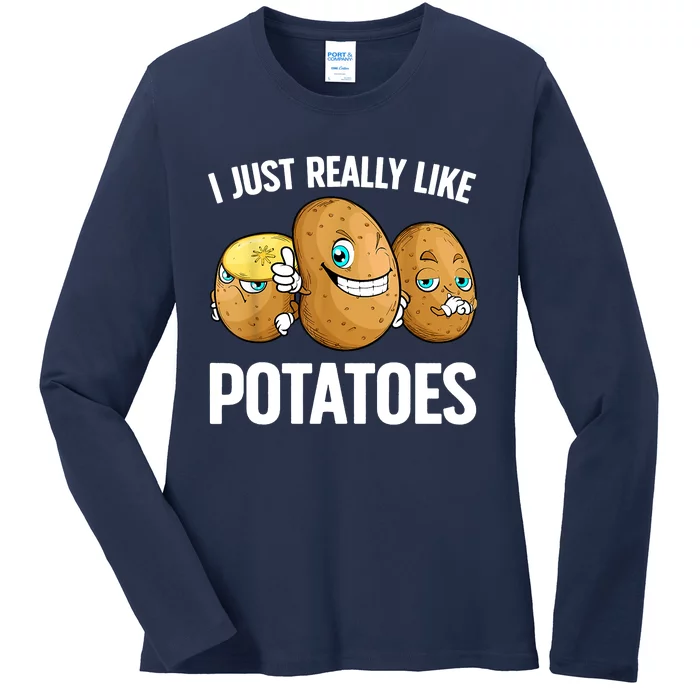 Funny Potato For Men Women Potatoes Lover Vegetables Kawaii Ladies Long Sleeve Shirt