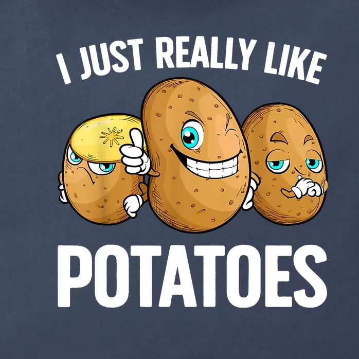 Funny Potato For Men Women Potatoes Lover Vegetables Kawaii Zip Tote Bag