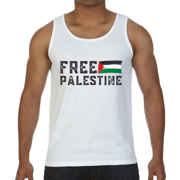 Free Palestine Flag Arabic Gaza Comfort Colors® Tank Top