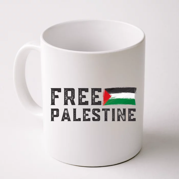 Free Palestine Flag Arabic Gaza Front & Back Coffee Mug