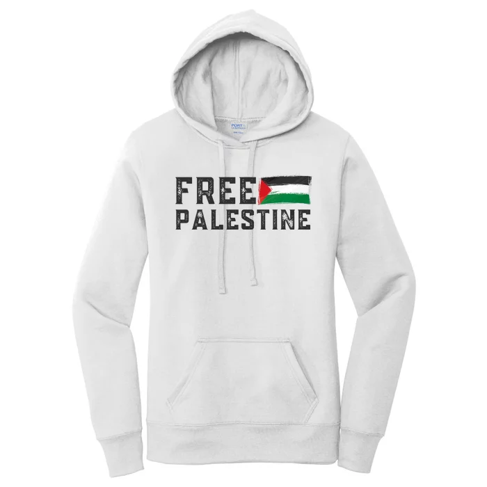 Free Palestine Flag Arabic Gaza Women's Pullover Hoodie