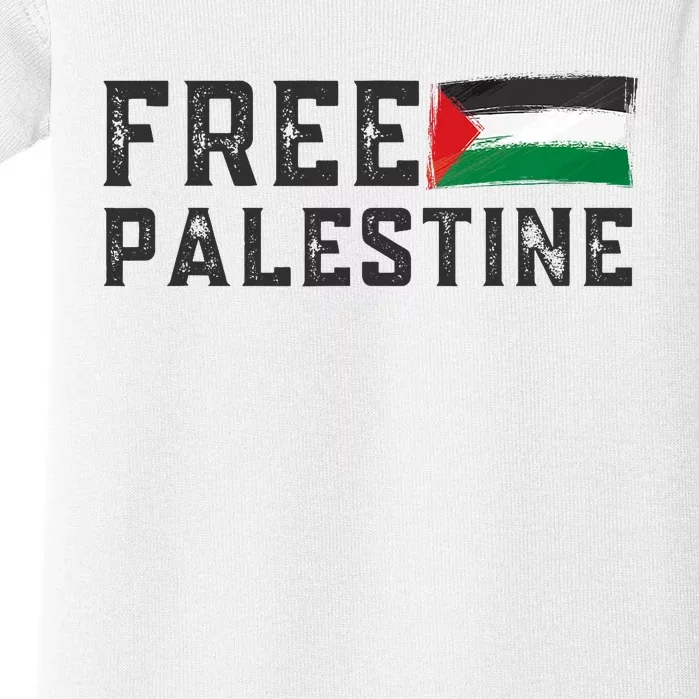 Free Palestine Flag Arabic Gaza Baby Bodysuit