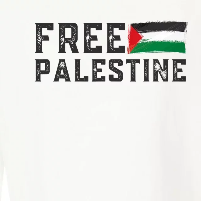 Free Palestine Flag Arabic Gaza Cropped Pullover Crew