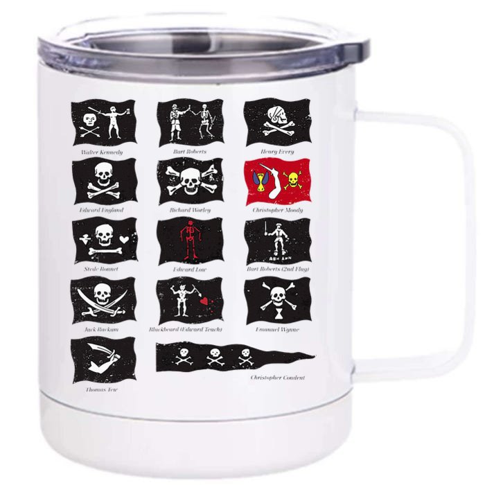 Famous Pirates Flags Front & Back 12oz Stainless Steel Tumbler Cup