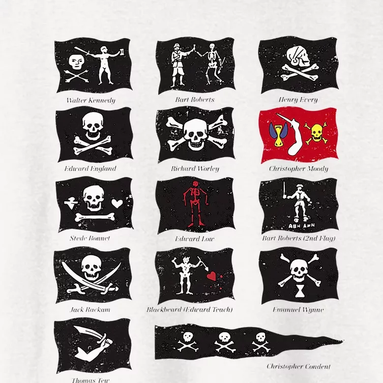 Famous Pirates Flags Women's Crop Top Tee