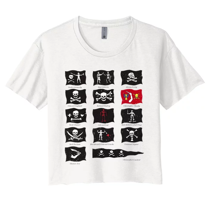 Famous Pirates Flags Women's Crop Top Tee