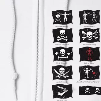 Famous Pirates Flags Full Zip Hoodie