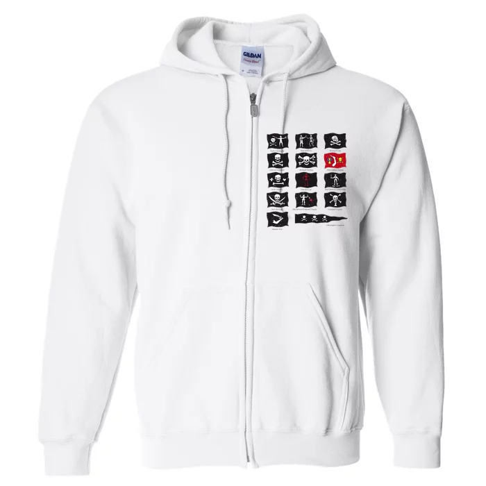 Famous Pirates Flags Full Zip Hoodie